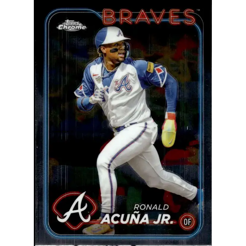 2024 Topps Chrome #250 Ronald Acuna Jr. NM-MT Atlanta Braves Baseball Card - Baseball Card Single