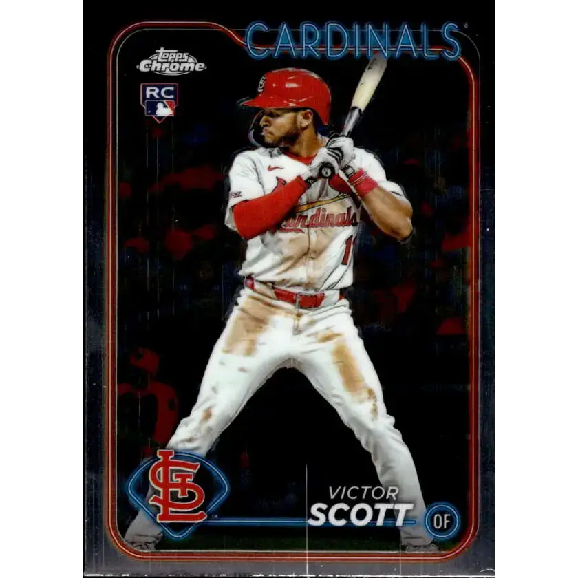 2024 Topps Chrome #251 Victor Scott NM-MT RC Rookie St Louis Cardinals Baseball Card - Baseball Card Single