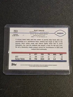 2024 Topps Chrome #253 Ray Davis X-Fractor - Football Card Single