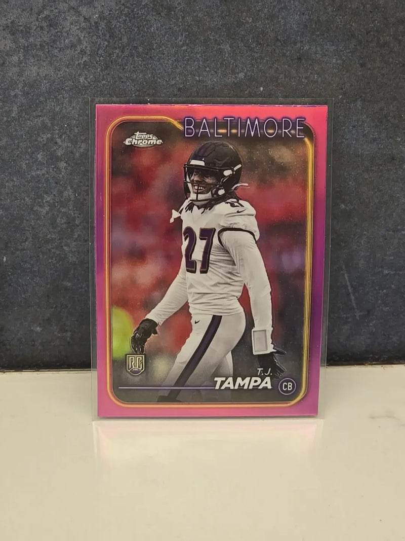 2024 Topps Chrome #255 T.J. Tampa Pink Refractor - Football Card Single