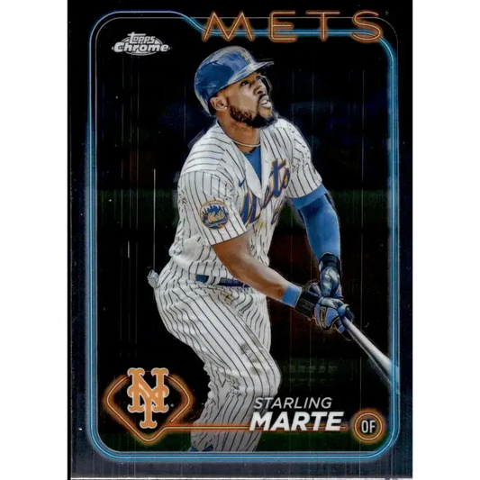 2024 Topps Chrome #257 Starling Marte NM-MT New York Mets Baseball Card - Baseball Card Single