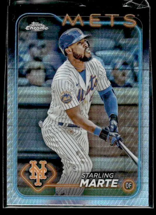 2024 Topps Chrome #257 Starling Marte Prism Refractors - Baseball Card Single