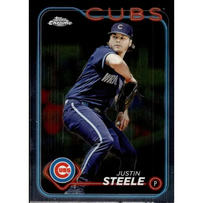 2024 Topps Chrome #258 Justin Steele NM-MT Chicago Cubs Baseball Card - Baseball Card Single