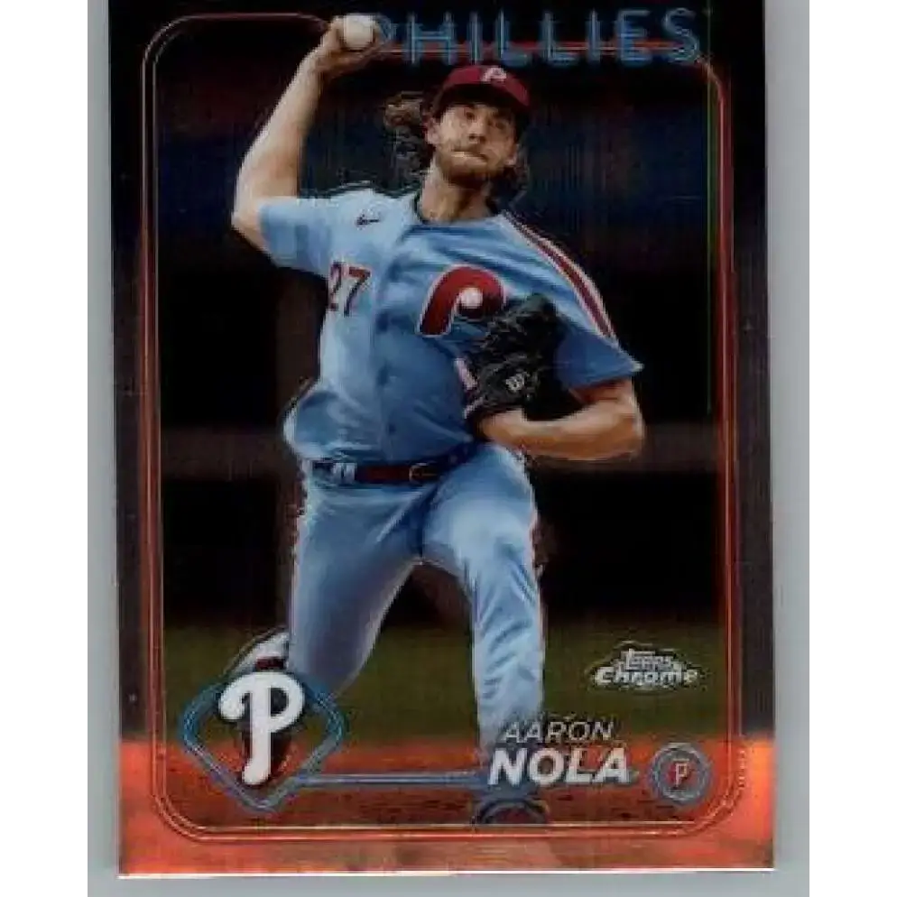 2024 Topps Chrome #262 Aaron Nola NM-MT Philadelphia Phillies Baseball Card - Baseball Card Single