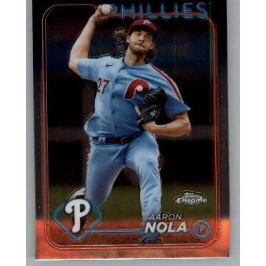 2024 Topps Chrome #262 Aaron Nola NM-MT Philadelphia Phillies Baseball Card - Baseball Card Single