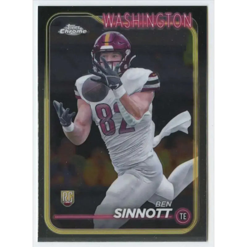 2024 Topps Chrome #262 Ben Sinnott NM-MT RC Rookie Washington Commanders Football Card - Football Card Single