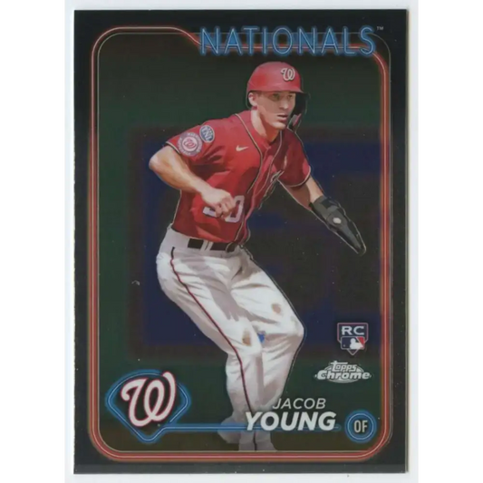2024 Topps Chrome #264 Jacob Young NM-MT RC Rookie Washington Nationals Baseball Card - Baseball Card Single