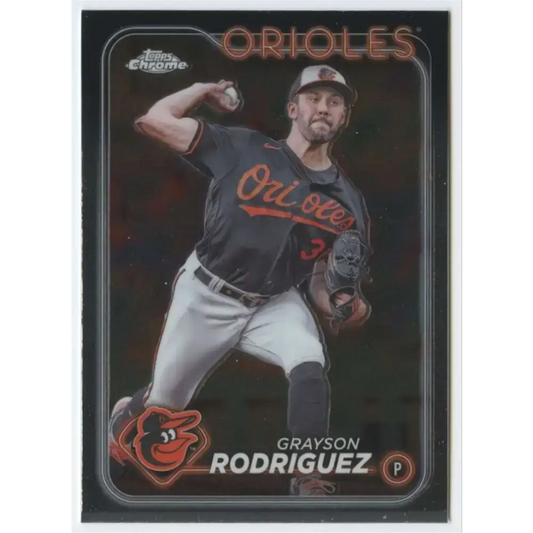 2024 Topps Chrome #268 Grayson Rodriguez NM-MT Baltimore Orioles Baseball Card - Baseball Card Single