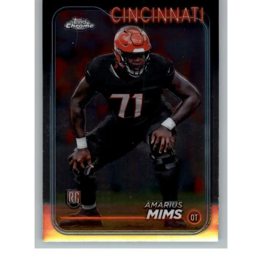 2024 Topps Chrome #271 Amarius Mims NM-MT RC Rookie Cincinnati Bengals Football Card - Football Card Single