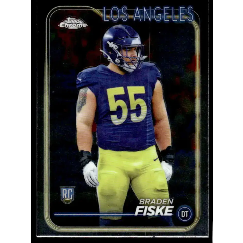 2024 Topps Chrome #273 Braden Fiske NM-MT RC Rookie Los Angeles Rams Football Card - Football Card Single