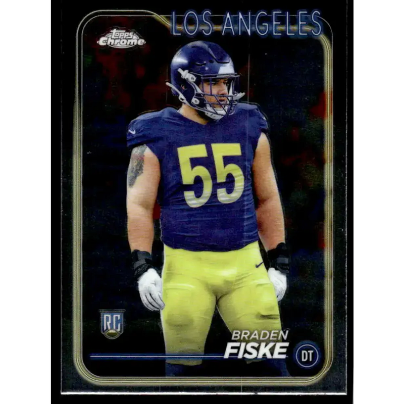 2024 Topps Chrome #273 Braden Fiske NM-MT RC Rookie Los Angeles Rams Football Card - Football Card Single