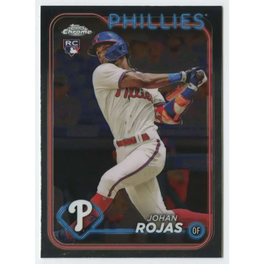 2024 Topps Chrome #273 Johan Rojas NM-MT RC Rookie Philadelphia Phillies Baseball Card - Baseball Card Single