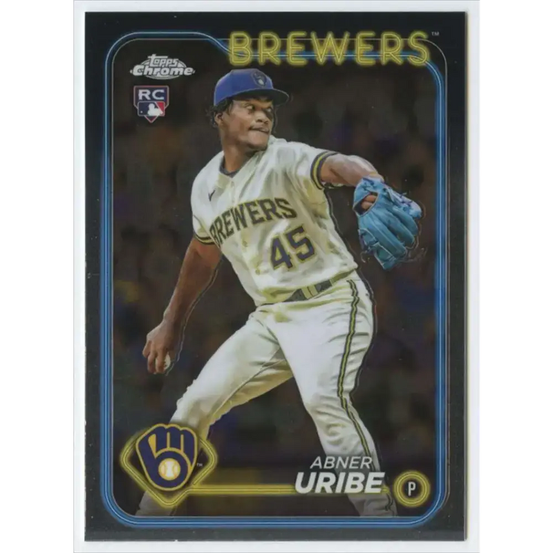 2024 Topps Chrome #276 Abner Uribe NM-MT RC Rookie Milwaukee Brewers Baseball Card - Baseball Card Single