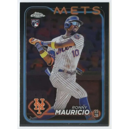 2024 Topps Chrome #28 Ronny Mauricio NM-MT RC Rookie New York Mets Baseball Card - Baseball Card Single
