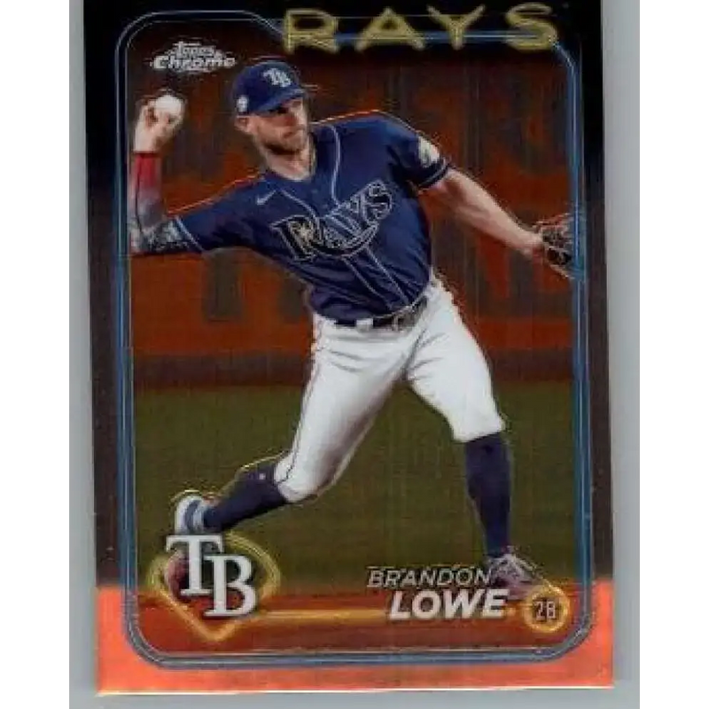 2024 Topps Chrome #286 Brandon Lowe NM-MT Tampa Bay Rays Baseball Card - Baseball Card Single