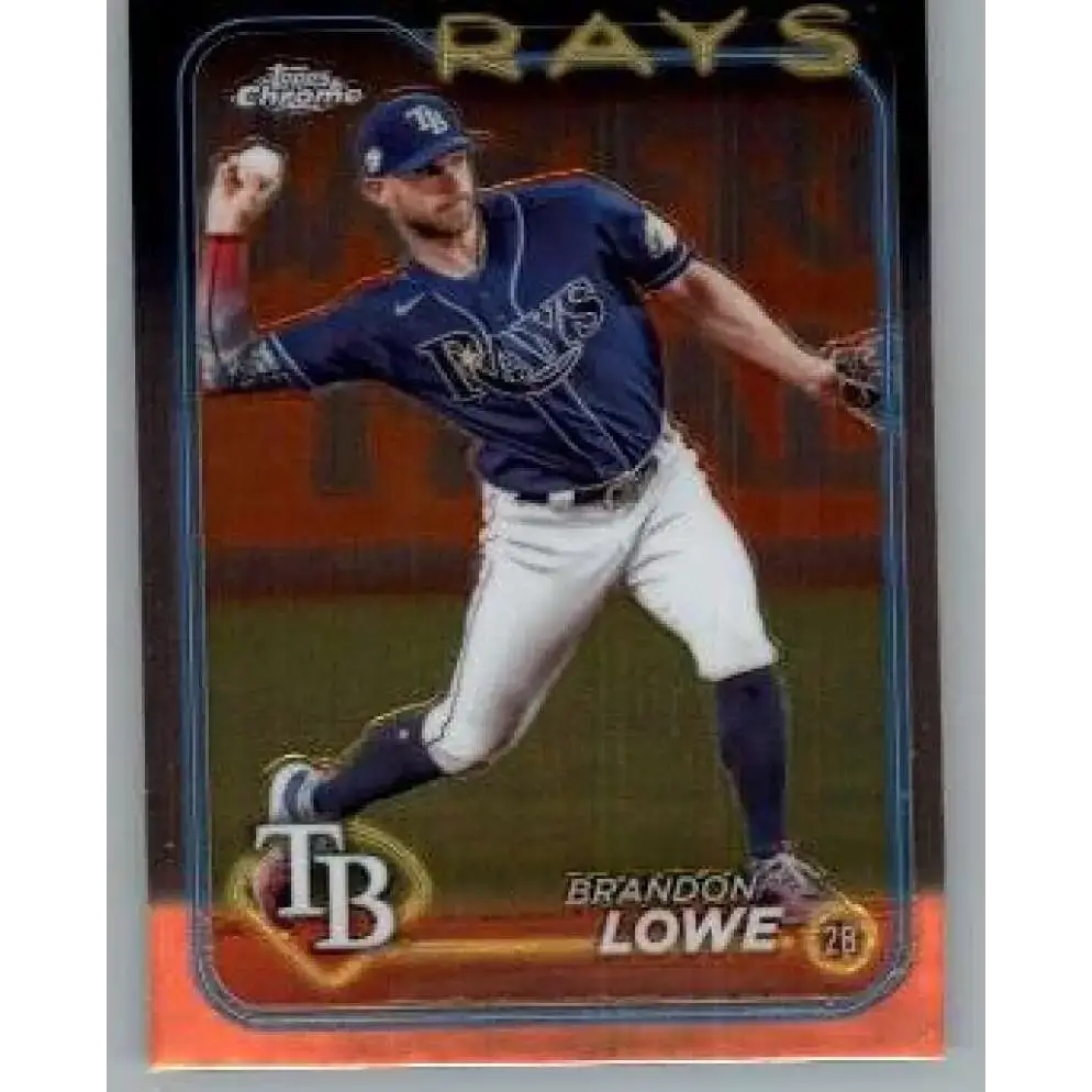 2024 Topps Chrome #286 Brandon Lowe NM-MT Tampa Bay Rays Baseball Card - Baseball Card Single