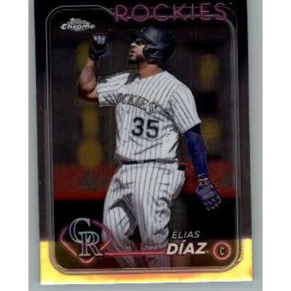 2024 Topps Chrome #287 Elias Diaz NM-MT Colorado Rockies Baseball Card - Baseball Card Single
