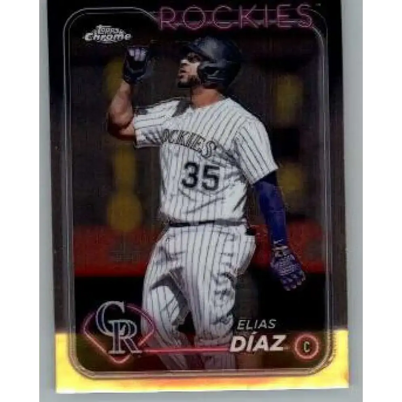2024 Topps Chrome #287 Elias Diaz NM-MT Colorado Rockies Baseball Card - Baseball Card Single