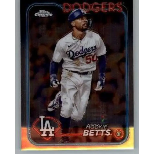 2024 Topps Chrome #296 Mookie Betts NM-MT Los Angeles Dodgers Baseball Card - Baseball Card Single