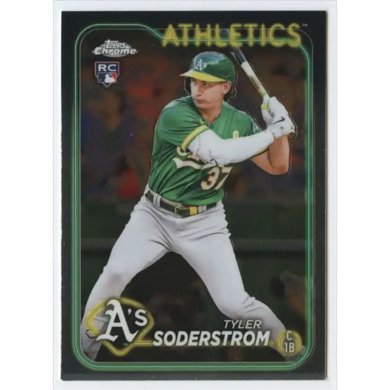 2024 Topps Chrome #298 Tyler Soderstrom NM-MT RC Rookie Oakland Athletics Baseball Card - Baseball Card Single