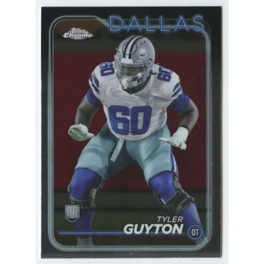 2024 Topps Chrome #299 Tyler Guyton NM-MT RC Rookie Dallas Cowboys Football Card - Football Card Single