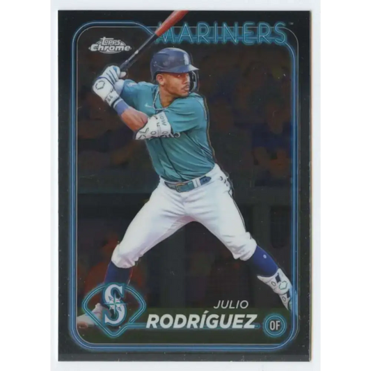 2024 Topps Chrome #300 Julio Rodriguez NM-MT Seattle Mariners Baseball Card - Baseball Card Single