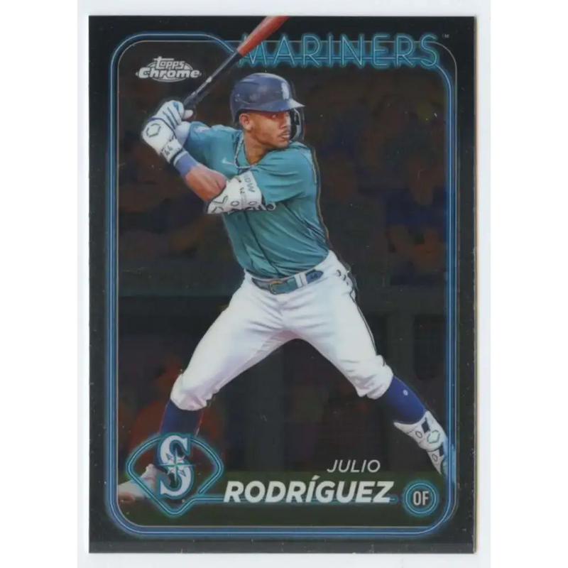 2024 Topps Chrome #300 Julio Rodriguez NM-MT Seattle Mariners Baseball Card - Baseball Card Single