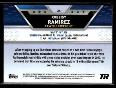 2024 Topps Chrome #34 Robeisy Ramirez - Baseball Card Single