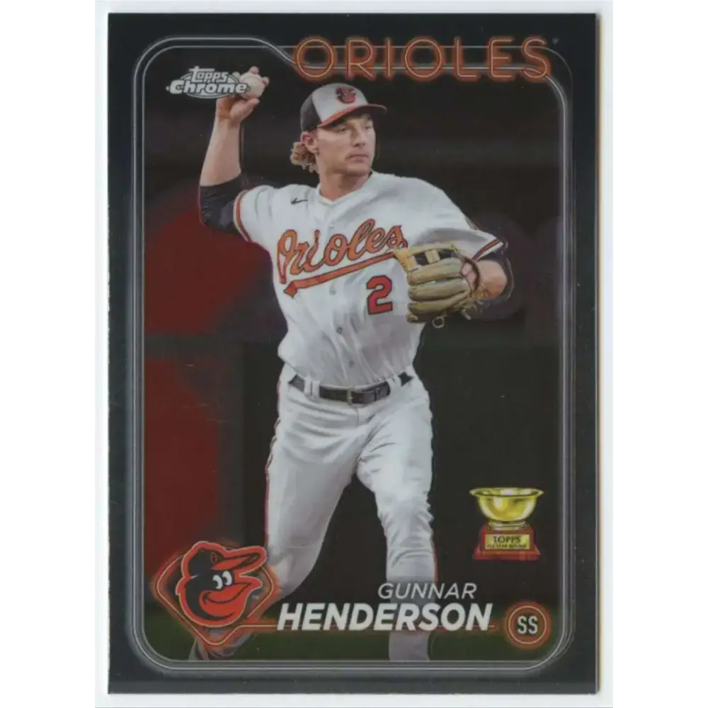 2024 Topps Chrome #36 Gunnar Henderson NM-MT Baltimore Orioles Baseball Card - Baseball Card Single