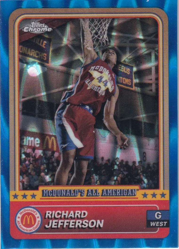 2024 TOPPS CHROME #36 RICHARD JEFFERSON BLUE RAY WAVE- CLEVELAND CAVALIERS - Basketball Card Single