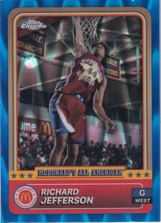 2024 TOPPS CHROME #36 RICHARD JEFFERSON BLUE RAY WAVE- CLEVELAND CAVALIERS - Basketball Card Single