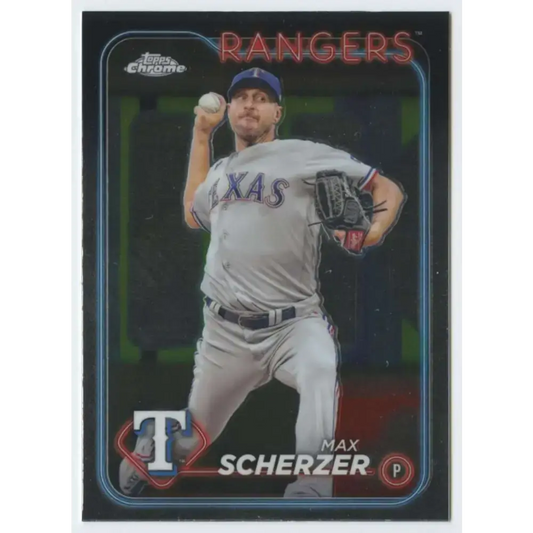 2024 Topps Chrome #37 Max Scherzer NM-MT Texas Rangers Baseball Card - Baseball Card Single