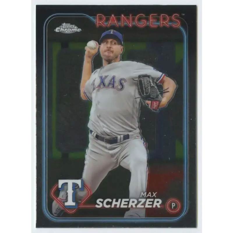 2024 Topps Chrome #37 Max Scherzer NM-MT Texas Rangers Baseball Card - Baseball Card Single