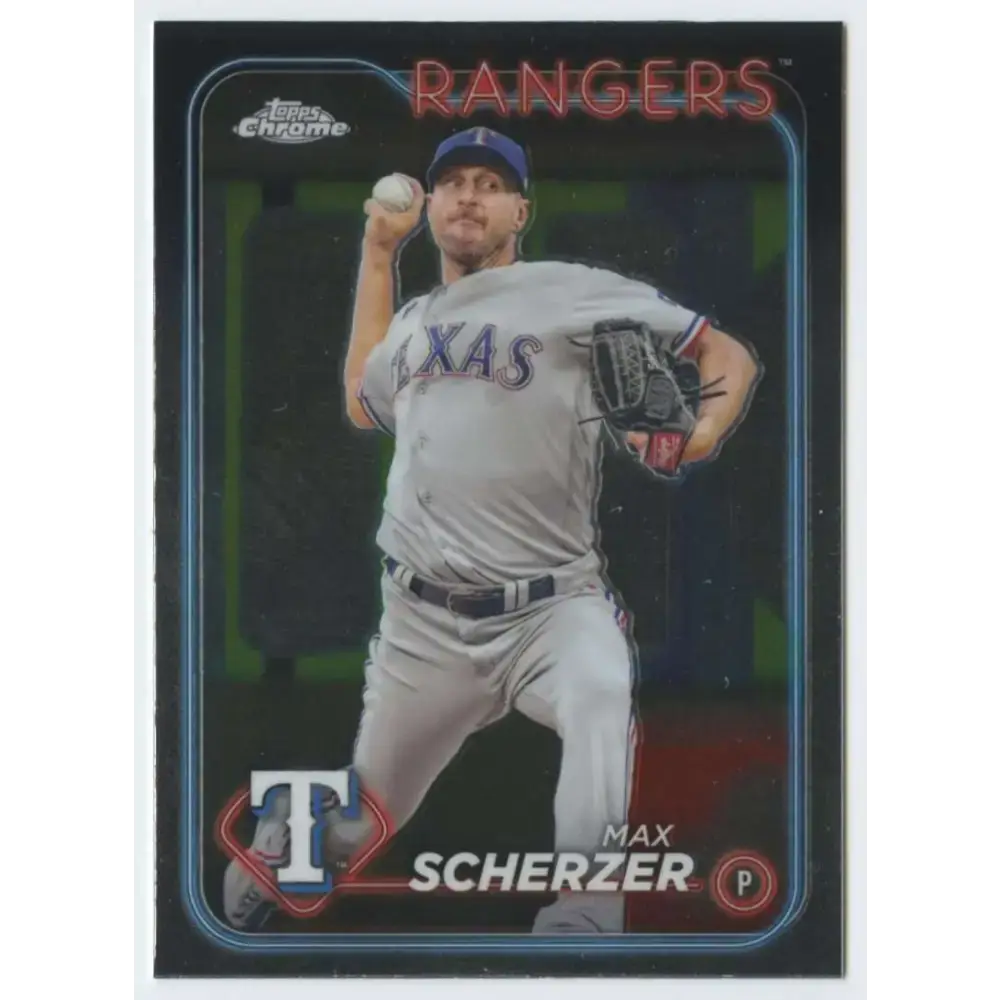 2024 Topps Chrome #37 Max Scherzer NM-MT Texas Rangers Baseball Card - Baseball Card Single