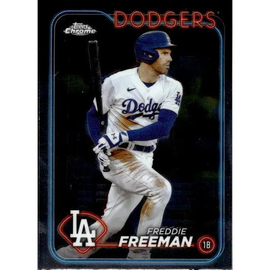 2024 Topps Chrome #4 Freddie Freeman NM-MT Los Angeles Dodgers Baseball Card - Baseball Card Single