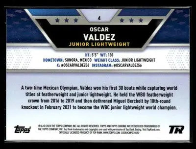 2024 Topps Chrome #4 Oscar Valdez