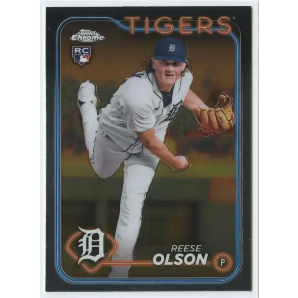 2024 Topps Chrome #40 Reese Olson NM-MT RC Rookie Detroit Tigers Baseball Card - Baseball Card Single