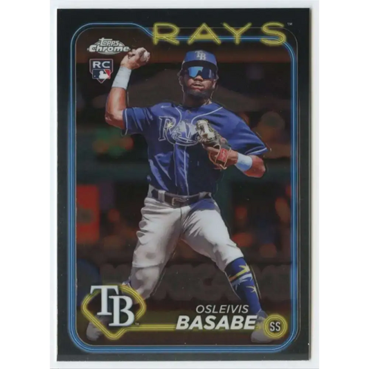 2024 Topps Chrome #41 Osleivis Basabe NM-MT RC Rookie Tampa Bay Rays Baseball Card - Baseball Card Single