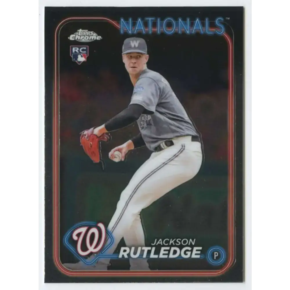 2024 Topps Chrome #42 Jackson Rutledge NM-MT RC Rookie Washington Nationals Baseball Card - Baseball Card Single
