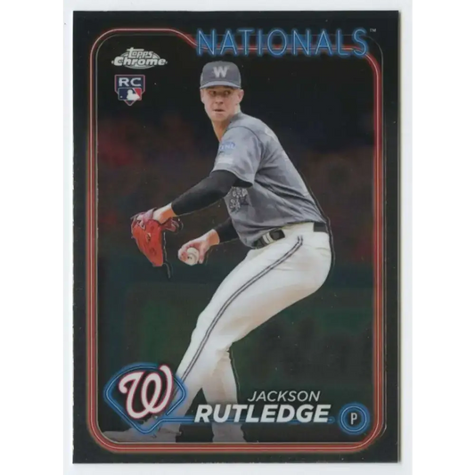 2024 Topps Chrome #42 Jackson Rutledge NM-MT RC Rookie Washington Nationals Baseball Card - Baseball Card Single