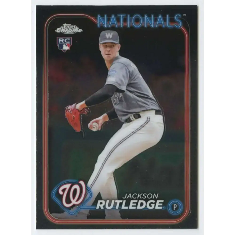 2024 Topps Chrome #42 Jackson Rutledge NM-MT RC Rookie Washington Nationals Baseball Card - Baseball Card Single