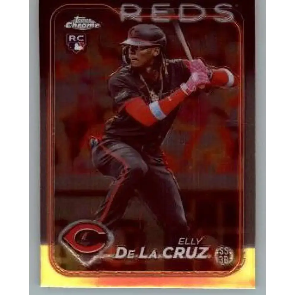 2024 Topps Chrome #44 Elly De La Cruz NM-MT RC Rookie Cincinnati Reds Baseball Card - Baseball Card Single