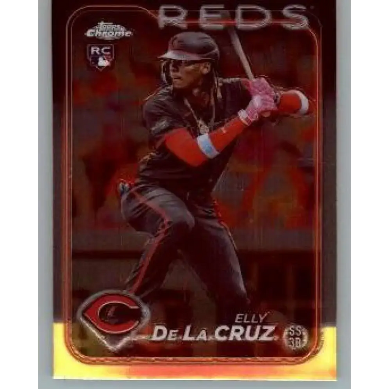 2024 Topps Chrome #44 Elly De La Cruz NM-MT RC Rookie Cincinnati Reds Baseball Card - Baseball Card Single