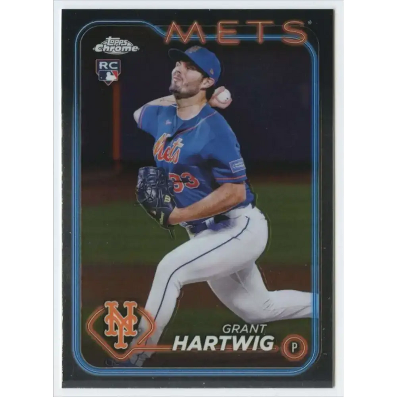 2024 Topps Chrome #45 Grant Hartwig NM-MT RC Rookie New York Mets Baseball Card - Baseball Card Single