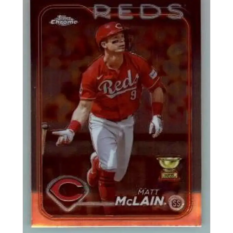 2024 Topps Chrome #48 Matt McLain NM-MT Cincinnati Reds Baseball Card - Baseball Card Single