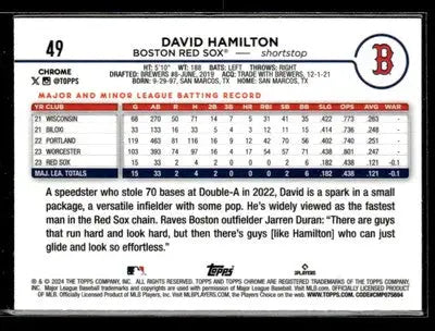 2024 Topps Chrome #49 David Hamilton X-Fractors - Baseball Card Single