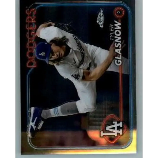 2024 Topps Chrome #54 Tyler Glasnow NM-MT Los Angeles Dodgers Baseball Card - Baseball Card Single