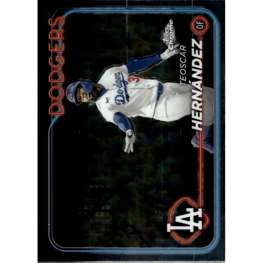 2024 Topps Chrome #57 Teoscar Hernandez NM-MT Los Angeles Dodgers Baseball Card - Baseball Card Single