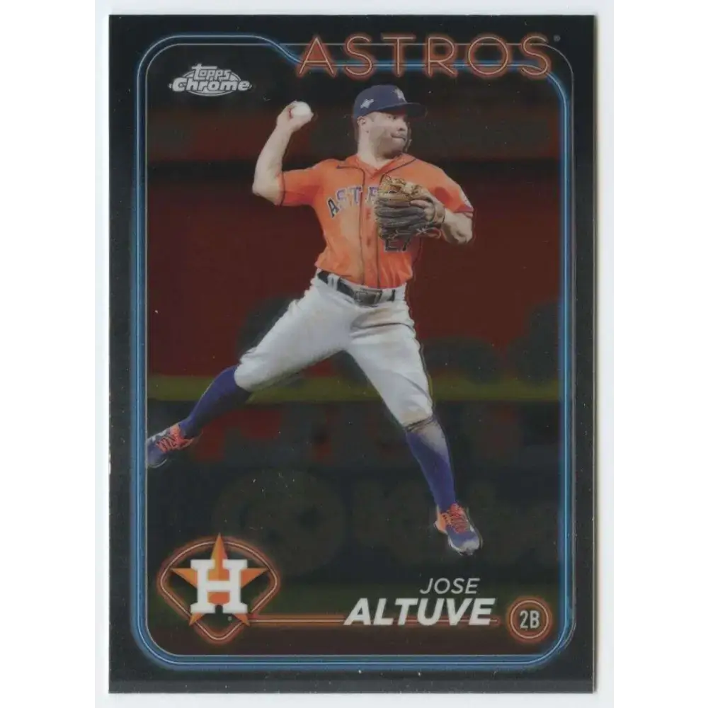 2024 Topps Chrome #58 Jose Altuve NM-MT Houston Astros Baseball Card - Baseball Card Single