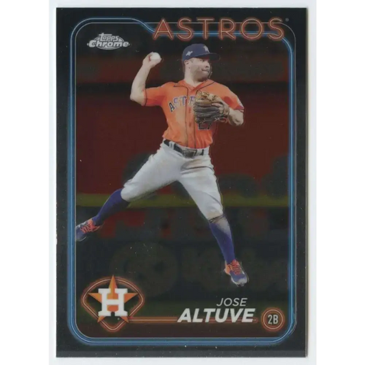 2024 Topps Chrome #58 Jose Altuve NM-MT Houston Astros Baseball Card - Baseball Card Single